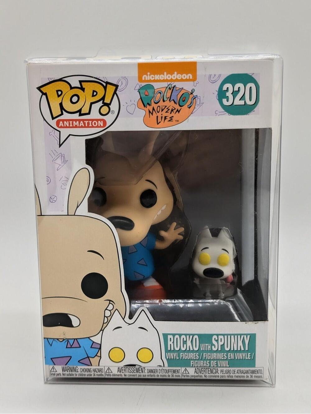Funko Pop! Cartoon Rocko's Modern Life Rocko with Spunky #320 Figure +Protector